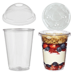 Clear plastic cups